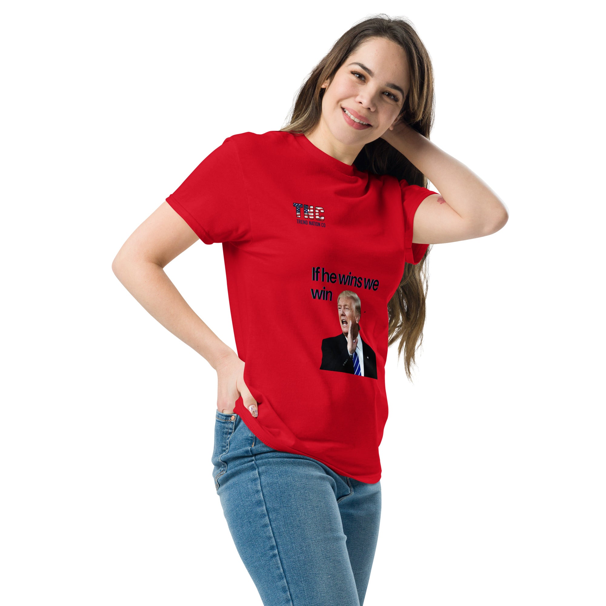 Unisex He Wins We Win classic tee