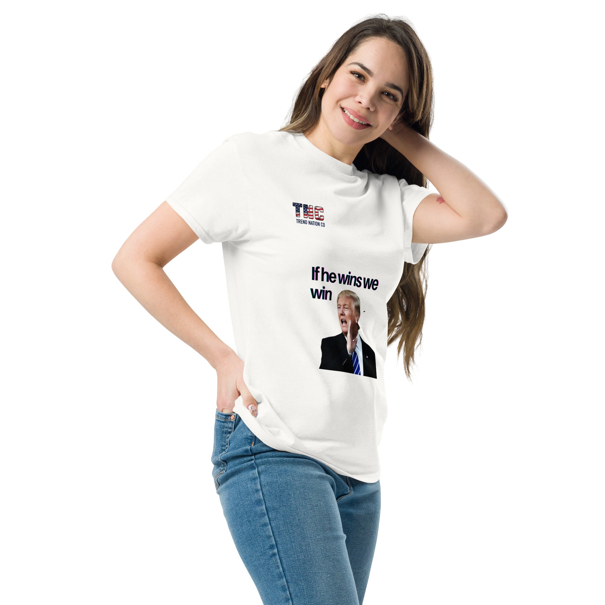 Unisex He Wins We Win classic tee